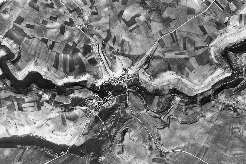 Ortofoto de 1956-1957 del núcleo de Membibre de la Hoz