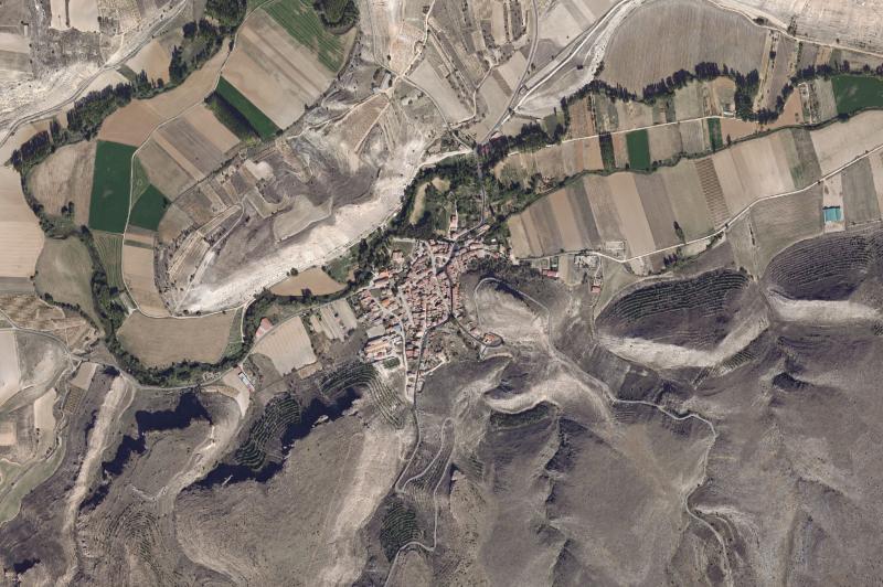 Ortofoto actual del núcleo de Montejo de la Vega de la Serrezuela