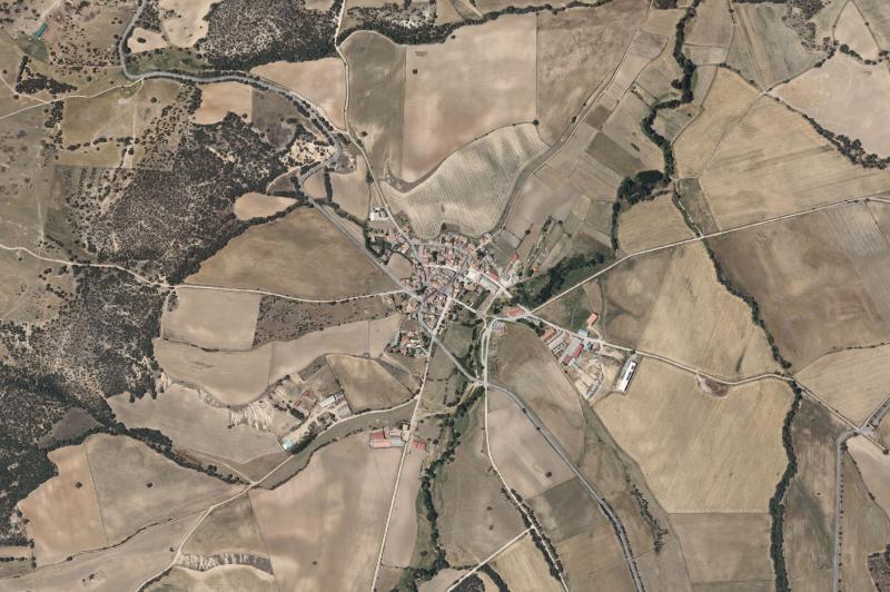 Ortofoto actual del núcleo de Monterrubio