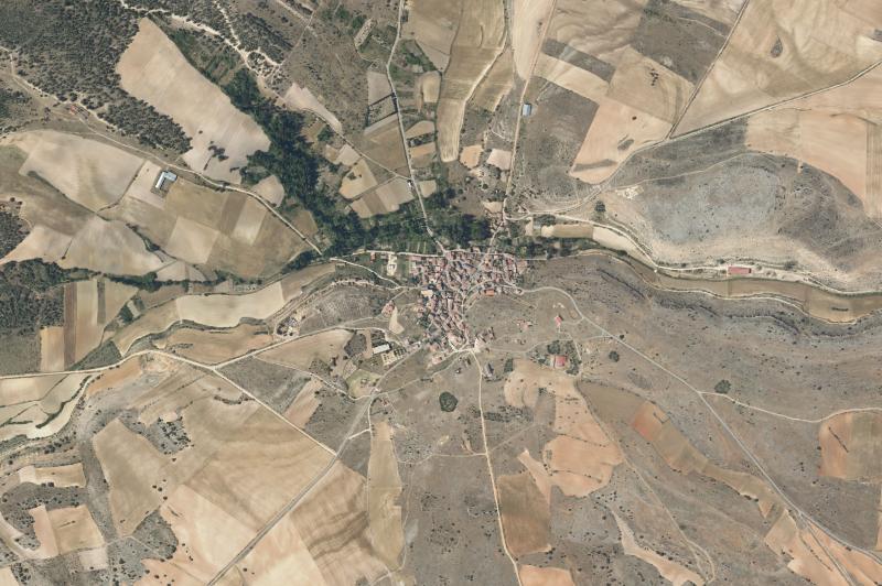Ortofoto actual del núcleo de Moral de Hornuez