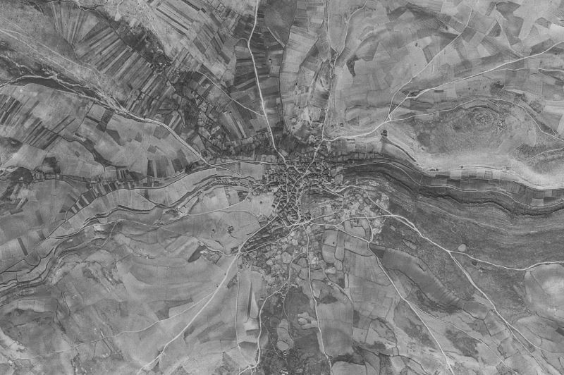 Ortofoto de 1956-1957 del núcleo de Moral de Hornuez