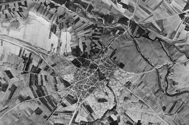 Ortofoto de 1956-1957 del núcleo de Mozoncillo