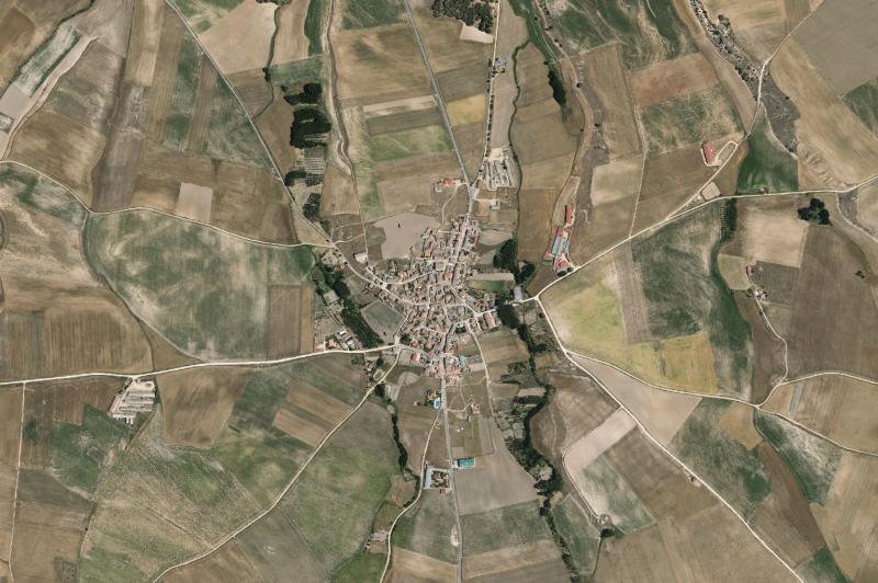 Ortofoto actual del núcleo de Muñoveros