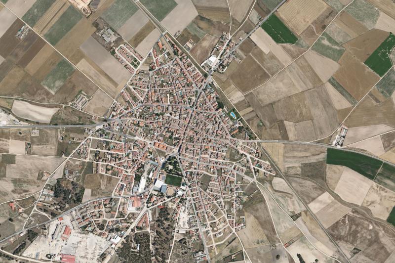 Ortofoto actual del núcleo de Nava de la Asunción
