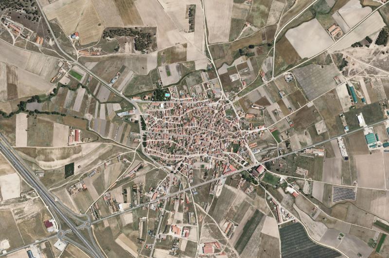 Ortofoto actual del núcleo de Navalmanzano
