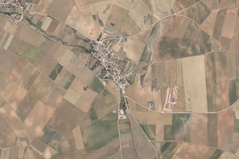 Ortofoto actual del núcleo de Navares de Ayuso