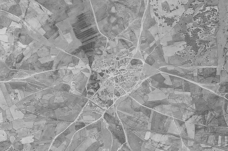 Ortofoto de 1956-1957 del núcleo de Navas de San Antonio