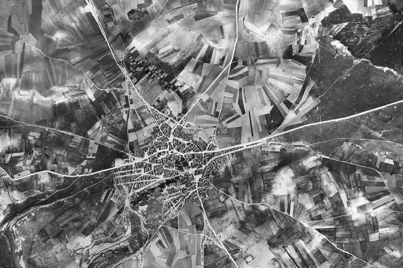 Ortofoto de 1956-1957 del núcleo de Olombrada
