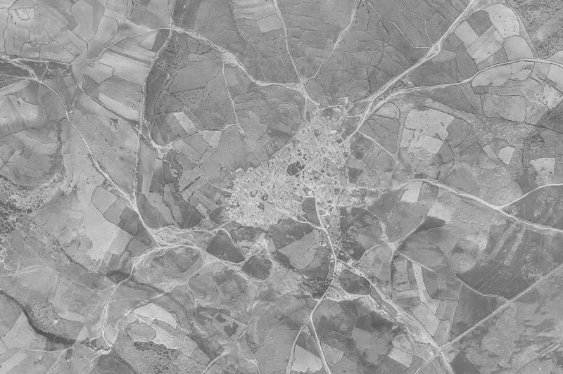 Ortofoto de 1956-1957 del núcleo de Otero de Herreros