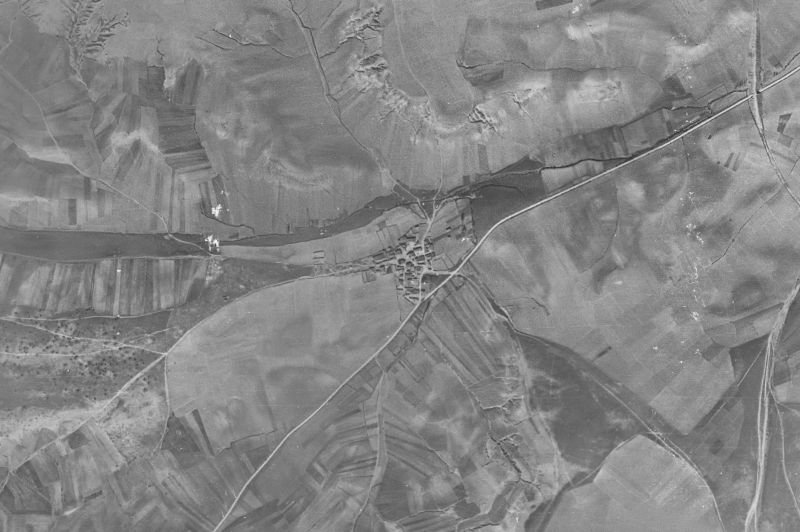 Ortofoto de 1956-1957 del núcleo de Pajarejos
