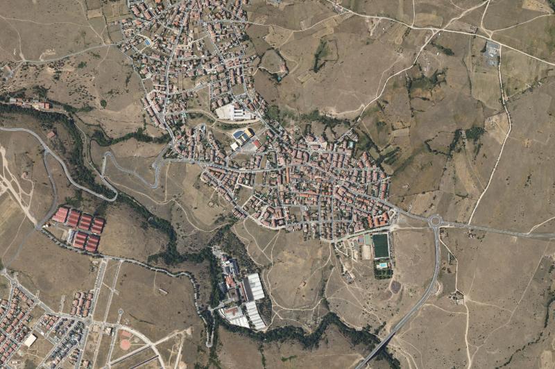 Ortofoto actual del núcleo de Palazuelos de Eresma