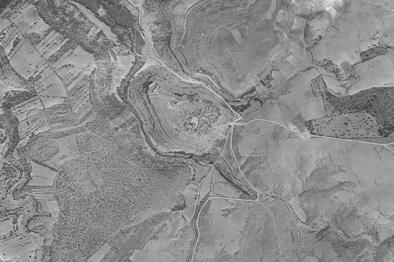 Ortofoto de 1956-1957 del núcleo de Pedraza