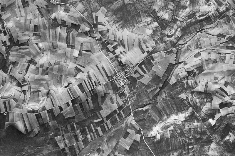 Ortofoto de 1956-1957 del núcleo de Perosillo