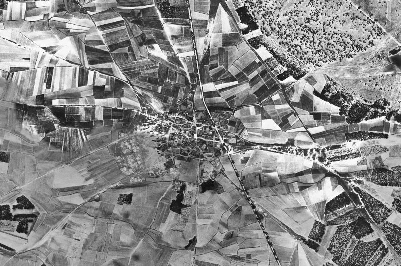 Ortofoto de 1956-1957 del núcleo de Pinarejos