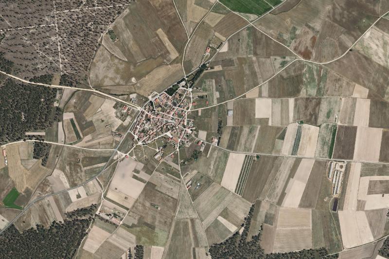 Ortofoto actual del núcleo de Pinarnegrillo