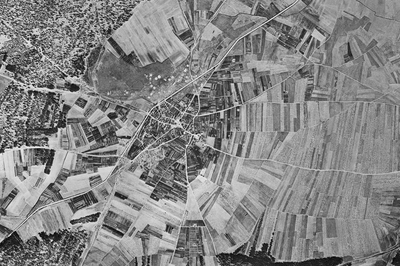 Ortofoto de 1956-1957 del núcleo de Pinarnegrillo