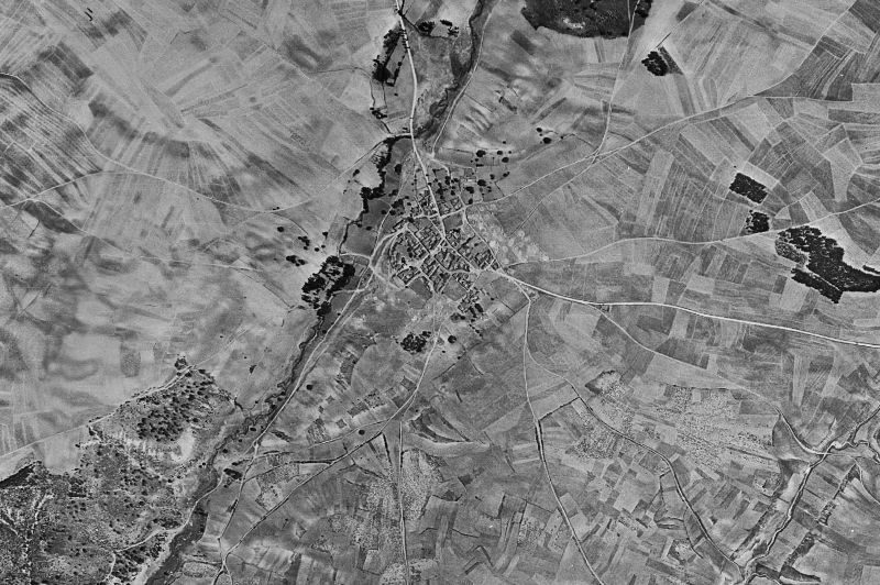 Ortofoto de 1956-1957 del núcleo de Puebla de Pedraza