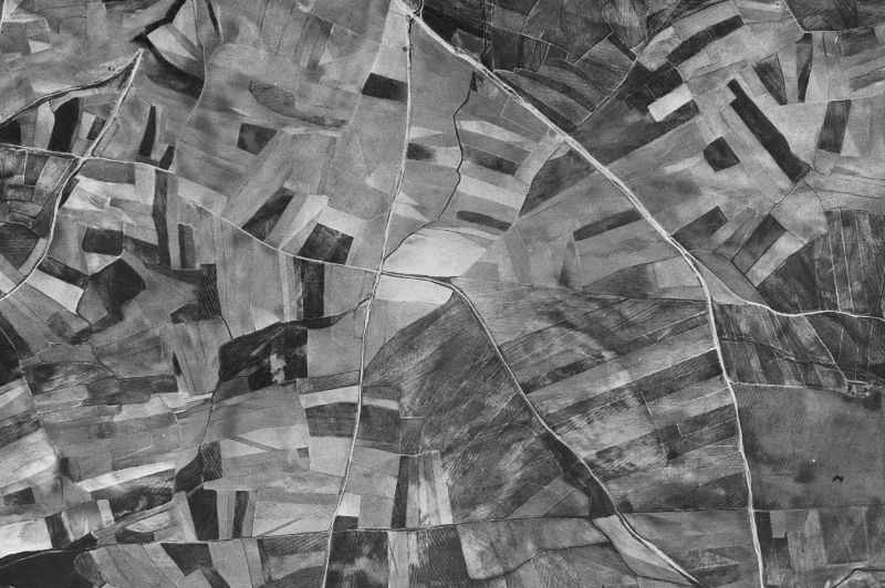 Ortofoto de 1956-1957 del núcleo de Sangarcía