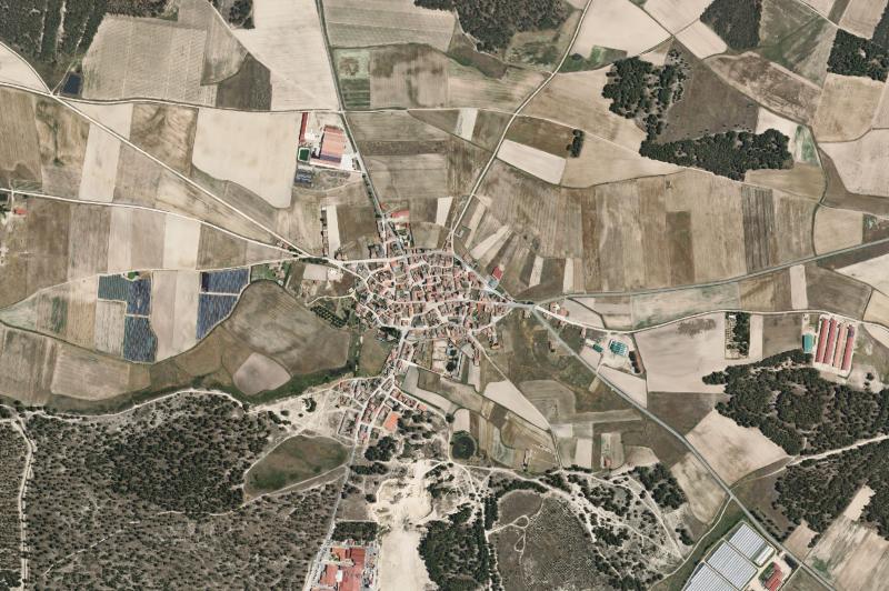 Ortofoto actual del núcleo de San Martín y Mudrián