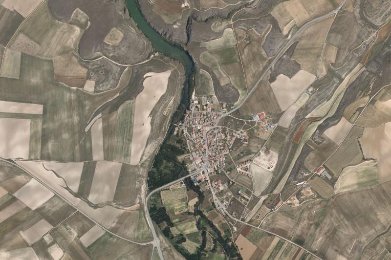 Ortofoto actual del núcleo de San Miguel de Bernuy