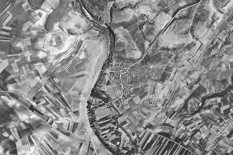 Ortofoto de 1956-1957 del núcleo de San Miguel de Bernuy