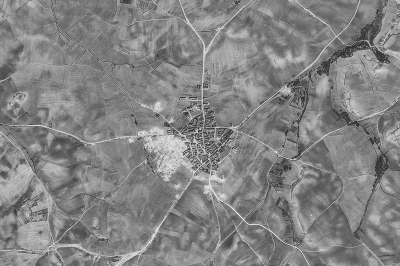 Ortofoto de 1956-1957 del núcleo de San Pedro de Gaíllos