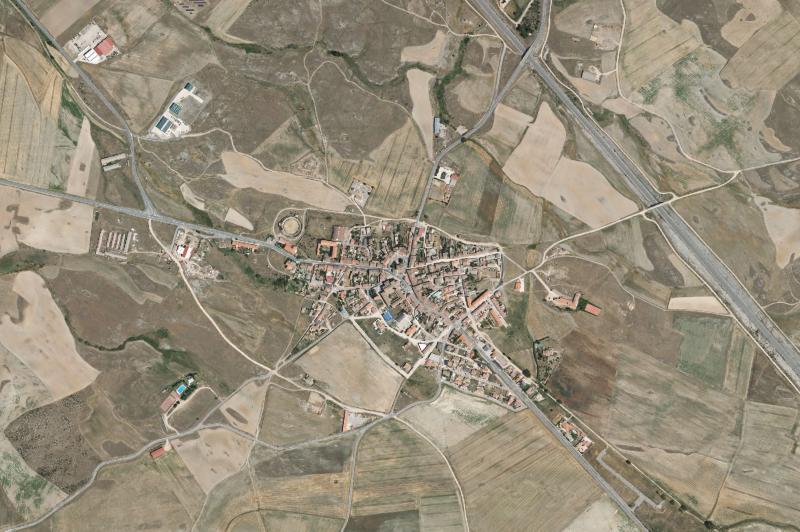 Ortofoto actual del núcleo de Santa María la Real de Nieva