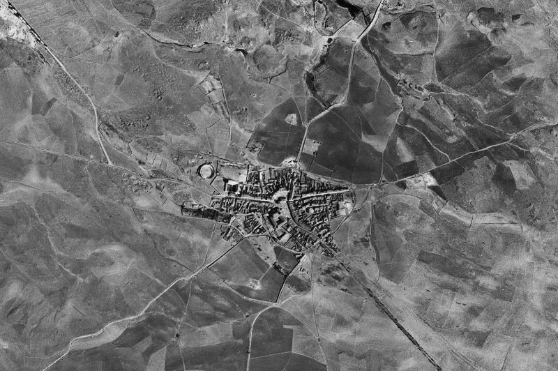 Ortofoto de 1956-1957 del núcleo de Santa María la Real de Nieva