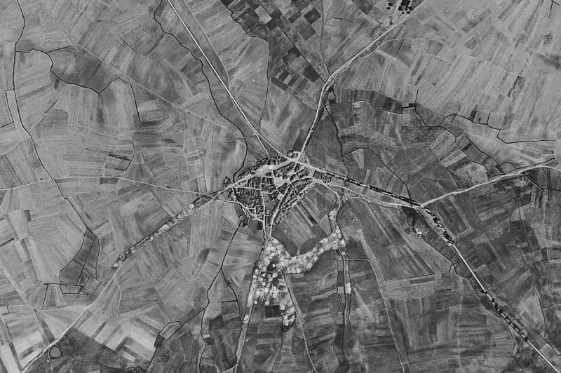 Ortofoto de 1956-1957 del núcleo de Sauquillo de Cabezas