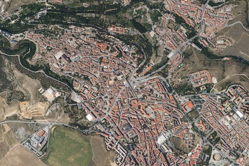 Ortofoto actual del núcleo de Segovia