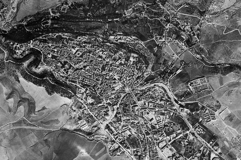 Ortofoto de 1956-1957 del núcleo de Segovia