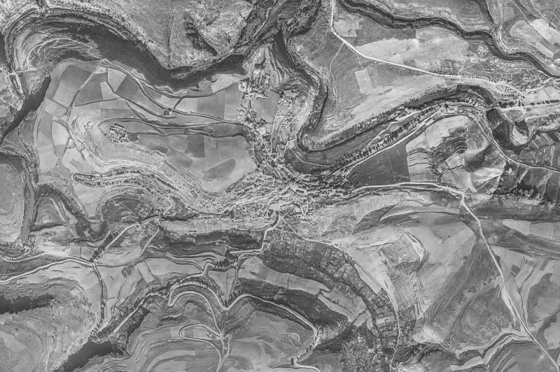 Ortofoto de 1956-1957 del núcleo de Sepúlveda