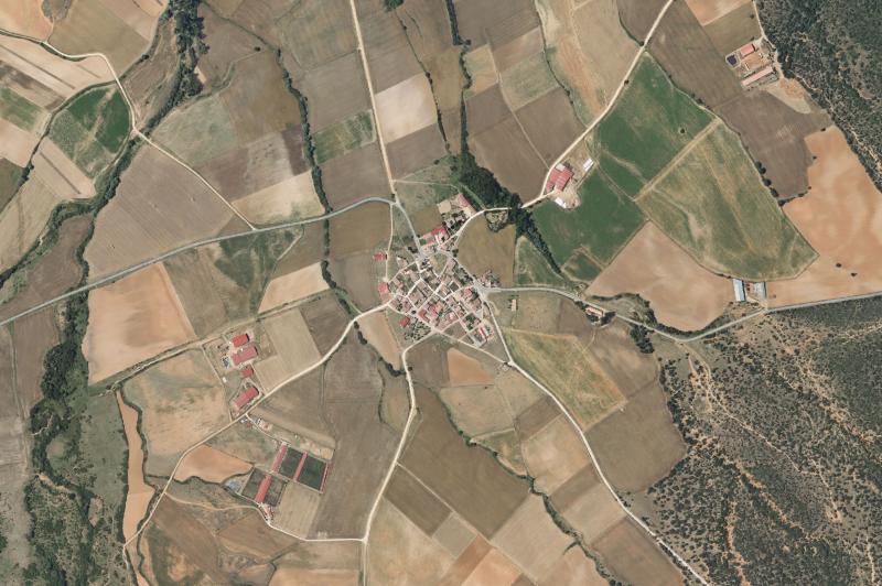 Ortofoto actual del núcleo de Sequera de Fresno