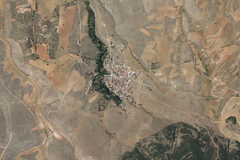 Ortofoto actual del núcleo de Torreadrada