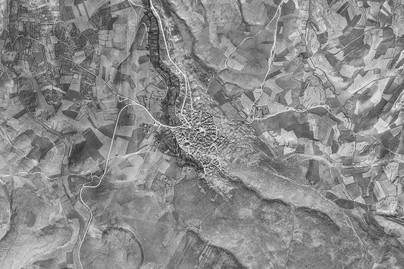 Ortofoto de 1956-1957 del núcleo de Torreadrada
