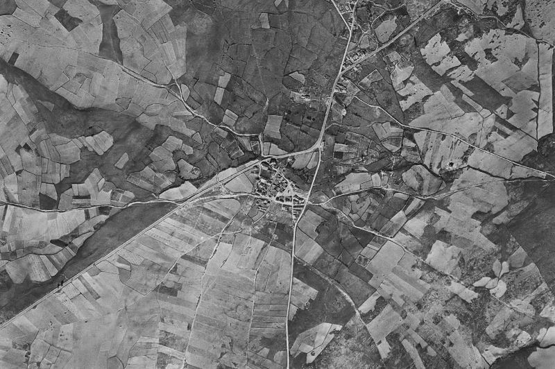 Ortofoto de 1956-1957 del núcleo de Torrecaballeros