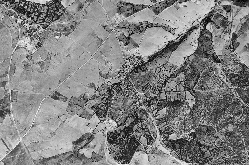Ortofoto de 1956-1957 del núcleo de Torre Val de San Pedro