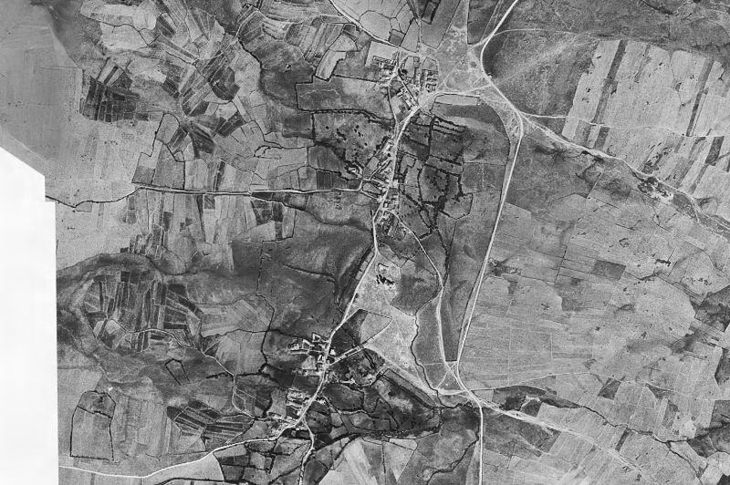 Ortofoto de 1956-1957 del núcleo de Trescasas