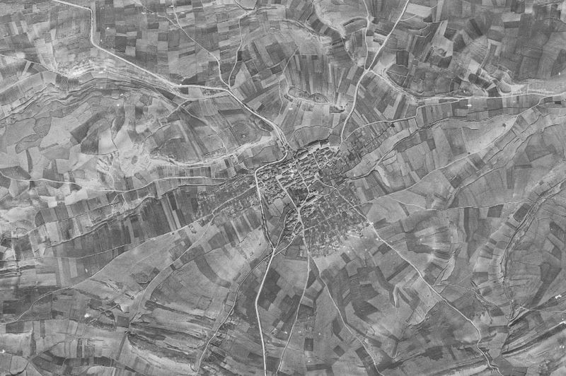 Ortofoto de 1956-1957 del núcleo de Urueñas