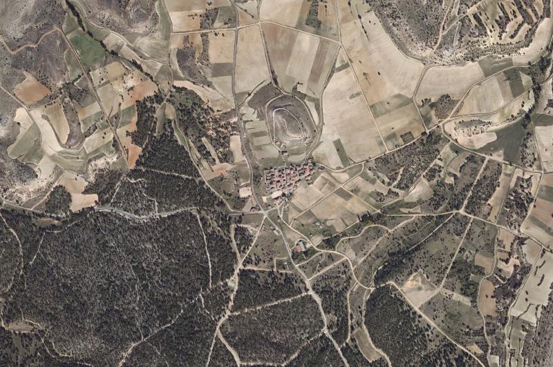 Ortofoto actual del núcleo de Valdevacas de Montejo