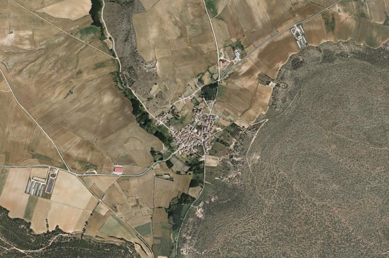 Ortofoto actual del núcleo de Valdevacas y Guijar