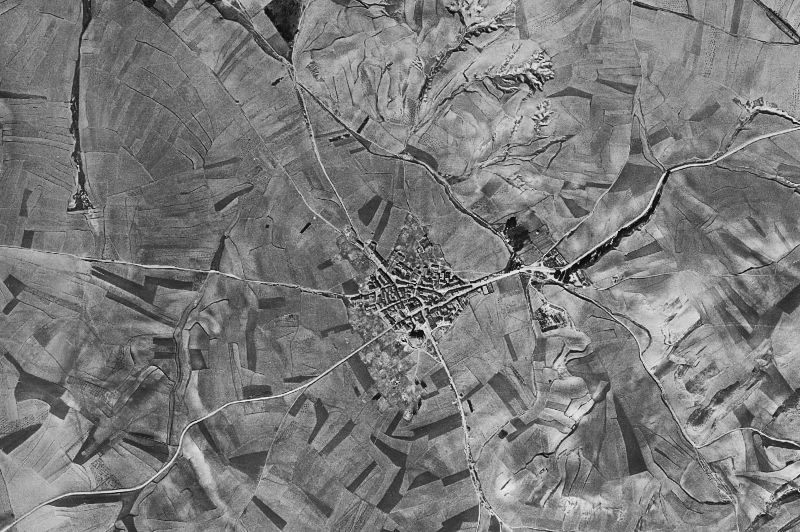 Ortofoto de 1956-1957 del núcleo de Valseca