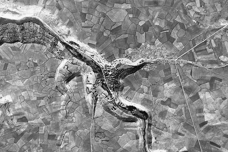 Ortofoto de 1956-1957 del núcleo de Valtiendas