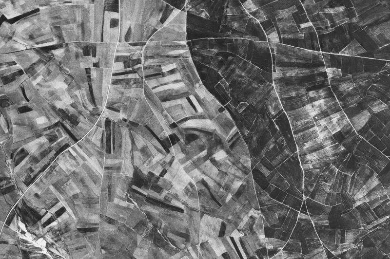 Ortofoto de 1956-1957 del núcleo de Valverde del Majano