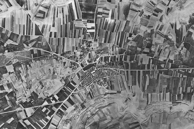 Ortofoto de 1956-1957 del núcleo de Vallelado