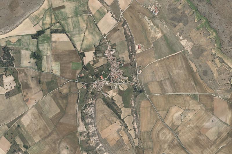 Ortofoto actual del núcleo de Valleruela de Sepúlveda
