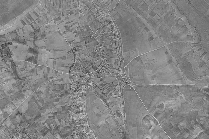 Ortofoto de 1956-1957 del núcleo de Valleruela de Sepúlveda