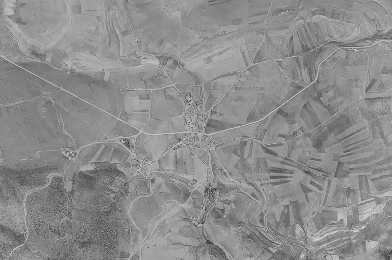 Ortofoto de 1956-1957 del núcleo de Vegas de Matute