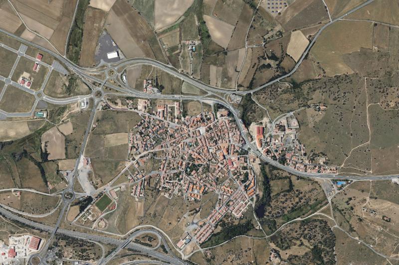 Ortofoto actual del núcleo de Villacastín