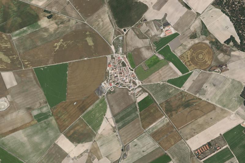 Ortofoto actual del núcleo de Villeguillo